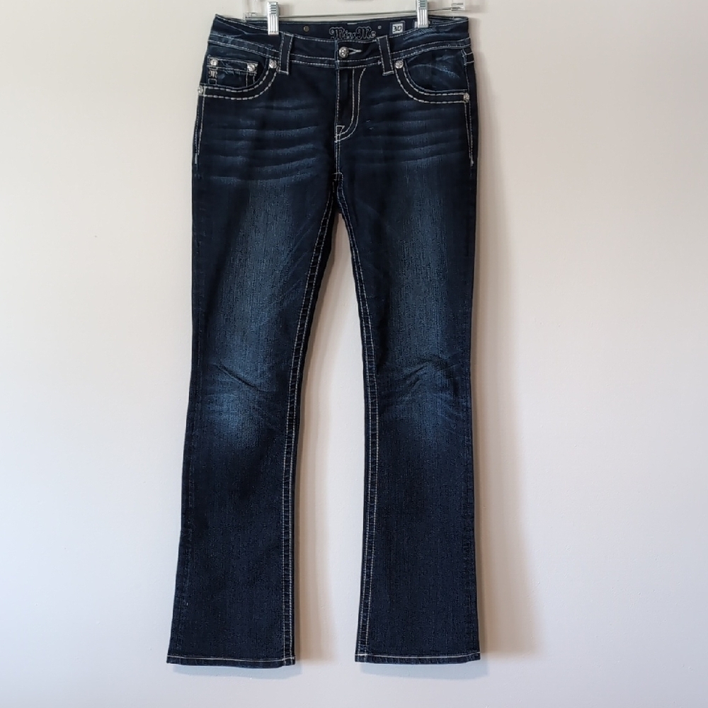Miss Me Mel Dark Embellished Bootcut Jeans